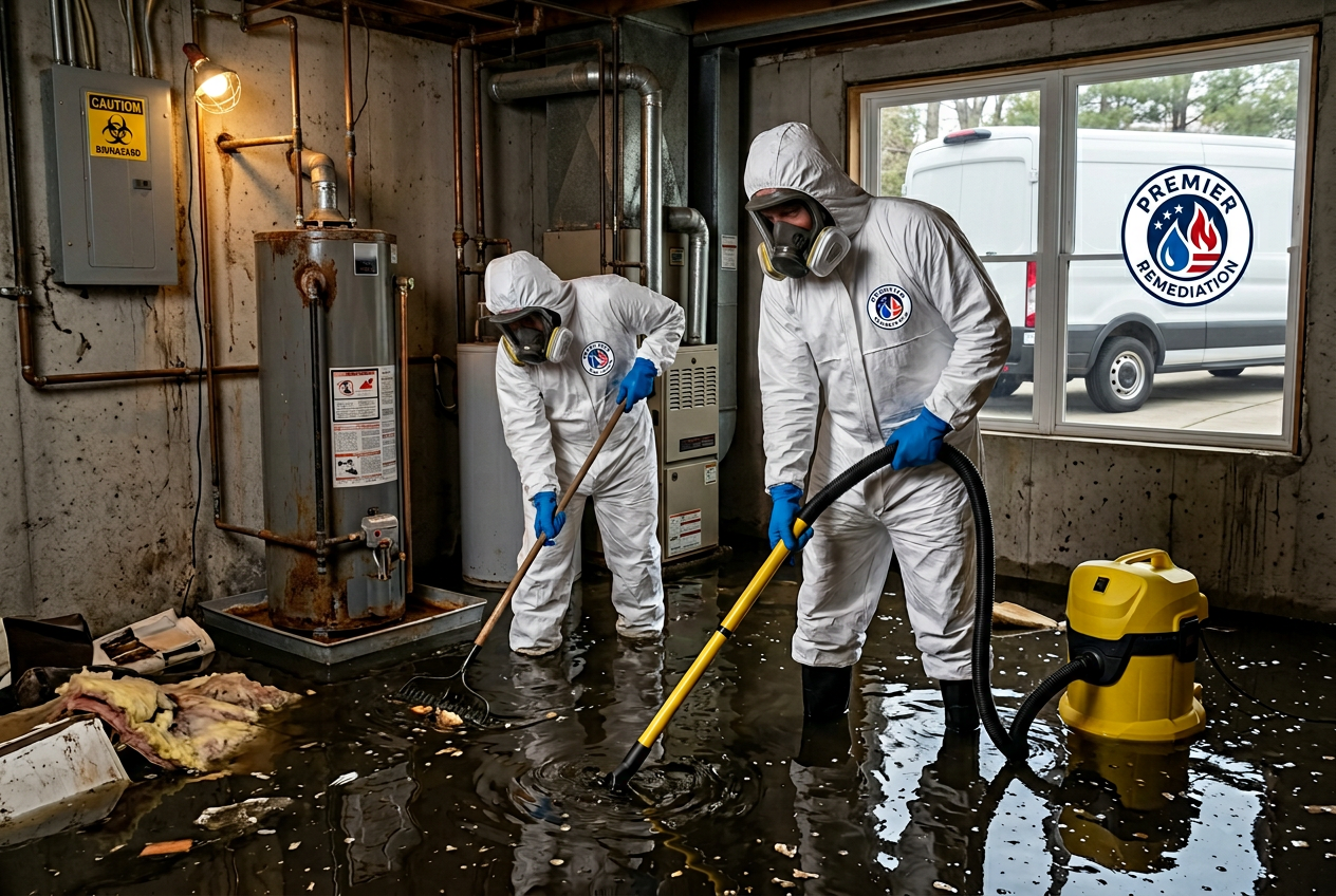 Illustration of professional contaminated-water cleanup